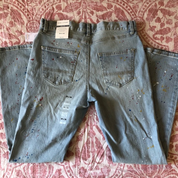 Sun + Stone Schaefer Paint Splatter Slim-Fit Jeans - Picture 3 of 3